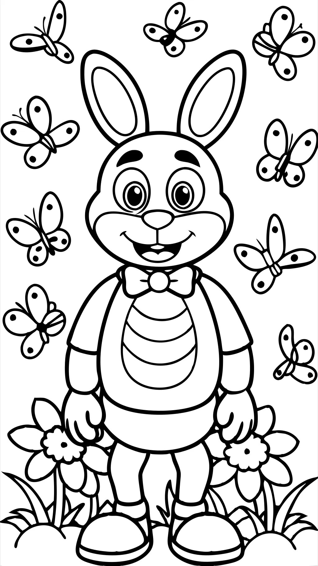 spring bonnie coloring page